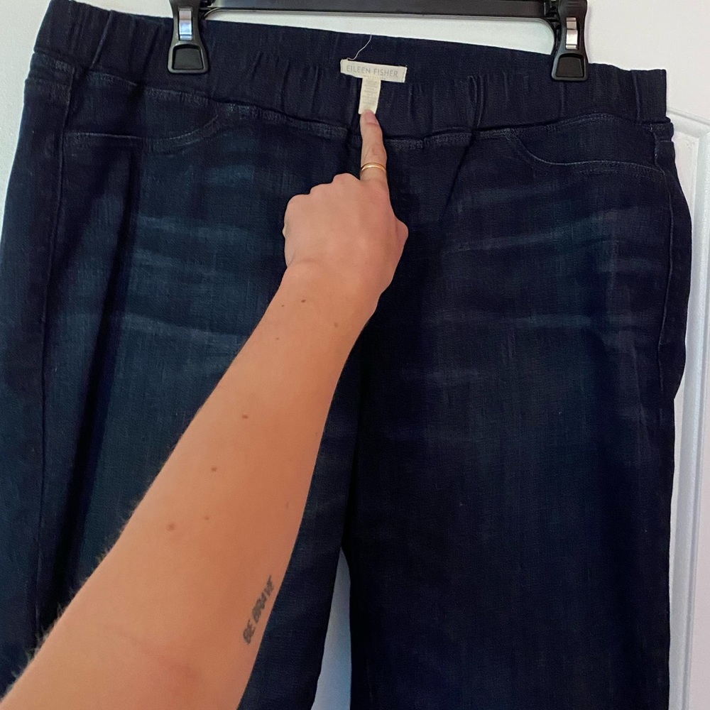 eileen fisher stretchy waistband jeans